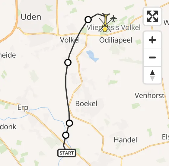 Vlucht Traumahelikopter PH-MAA van Erp naar Vliegbasis Volkel op zondag 15 september 2024 18:13