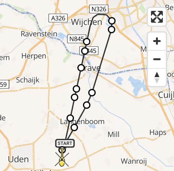 Vlucht Traumahelikopter PH-DOC van Zeeland naar Vliegbasis Volkel op zondag 15 september 2024 19:00