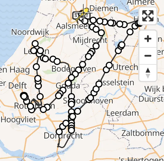 Vlucht Politiehelikopter PH-PXX van Schiphol naar Schiphol op zondag 15 september 2024 20:28