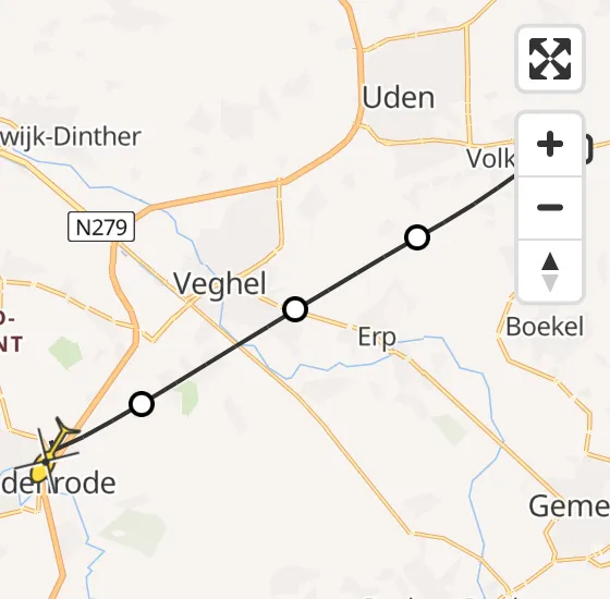 Vlucht Traumahelikopter PH-DOC van Vliegbasis Volkel naar Sint-Oedenrode op maandag 16 september 2024 2:10