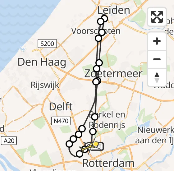 Vlucht Traumahelikopter PH-MAA van Rotterdam The Hague Airport naar Rotterdam The Hague Airport op maandag 16 september 2024 11:31