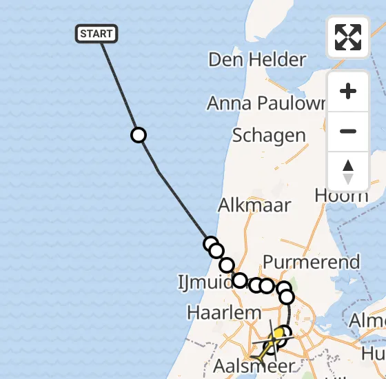 Vlucht Politiehelikopter PH-PXX van  naar Schiphol op dinsdag 17 september 2024 9:41