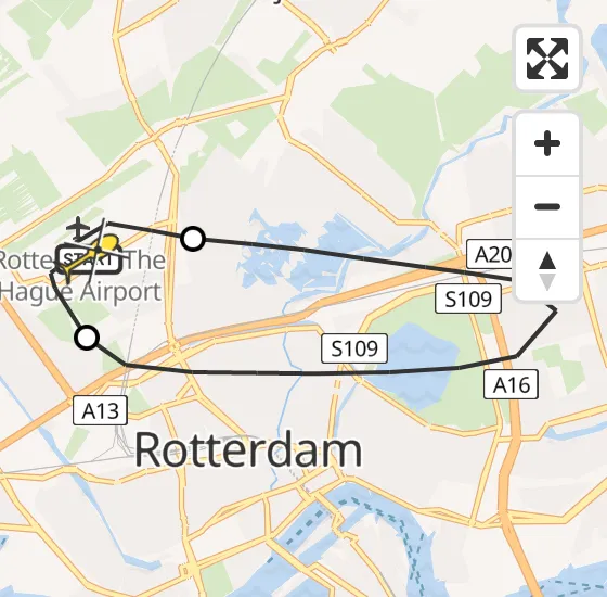 Vlucht Traumahelikopter PH-MAA van Rotterdam The Hague Airport naar Rotterdam The Hague Airport op dinsdag 17 september 2024 11:17