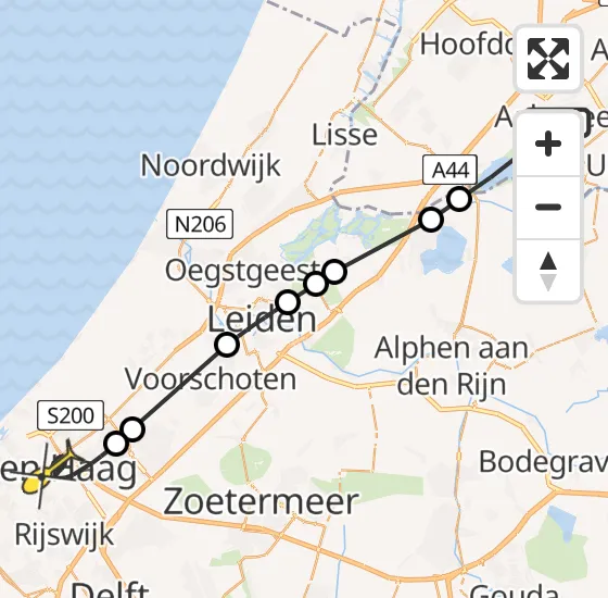 Vlucht Politiehelikopter PH-PXE van Aalsmeer naar Den Haag op dinsdag 17 september 2024 11:53