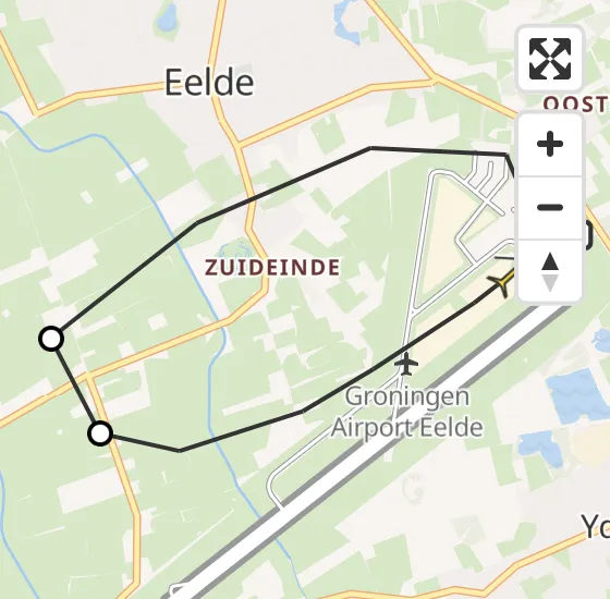 Vlucht Traumahelikopter PH-TTR van Groningen Airport Eelde naar Groningen Airport Eelde op dinsdag 17 september 2024 14:38