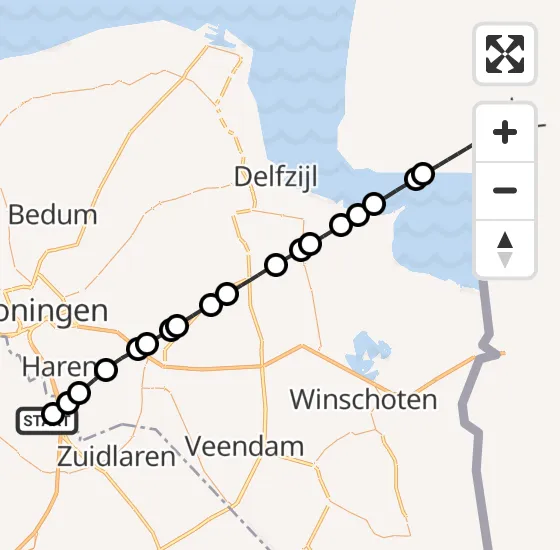 Vlucht Traumahelikopter PH-TTR van Groningen Airport Eelde naar Emden op dinsdag 17 september 2024 14:56