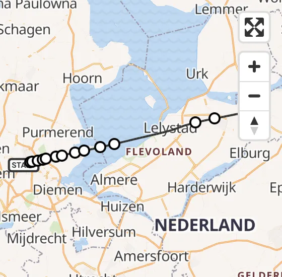 Vlucht Traumahelikopter PH-LLN van Amsterdam Heliport naar Kampen op dinsdag 17 september 2024 15:00