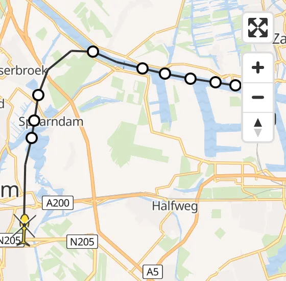 Vlucht Traumahelikopter PH-LLN van Amsterdam Heliport naar Haarlem op dinsdag 17 september 2024 17:47