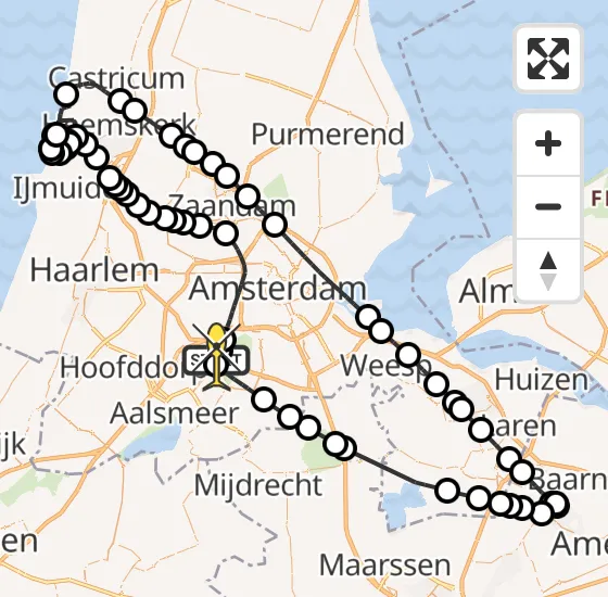 Vlucht Politiehelikopter PH-PXD van Schiphol naar Schiphol op dinsdag 17 september 2024 19:53