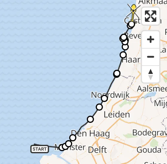 Vlucht Politiehelikopter PH-PXX van  naar Egmond-Binnen op woensdag 18 september 2024 13:12