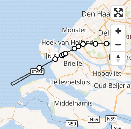 Vlucht Kustwachthelikopter PH-NCG van  naar Rotterdam The Hague Airport op woensdag 18 september 2024 13:42