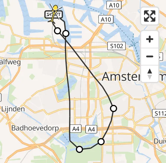 Vlucht Traumahelikopter PH-LLN van Amsterdam Heliport naar Amsterdam Heliport op woensdag 18 september 2024 16:05