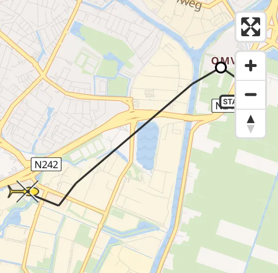 Vlucht Traumahelikopter PH-MAA van Stompetoren naar Alkmaar op woensdag 18 september 2024 17:32