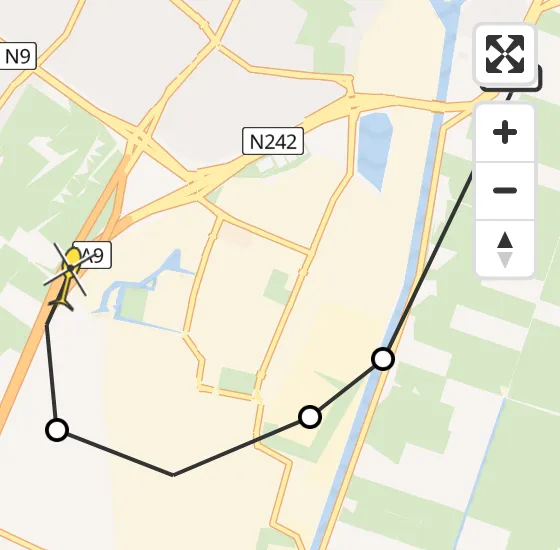 Vlucht Traumahelikopter PH-LLN van Stompetoren naar Alkmaar op woensdag 18 september 2024 17:34