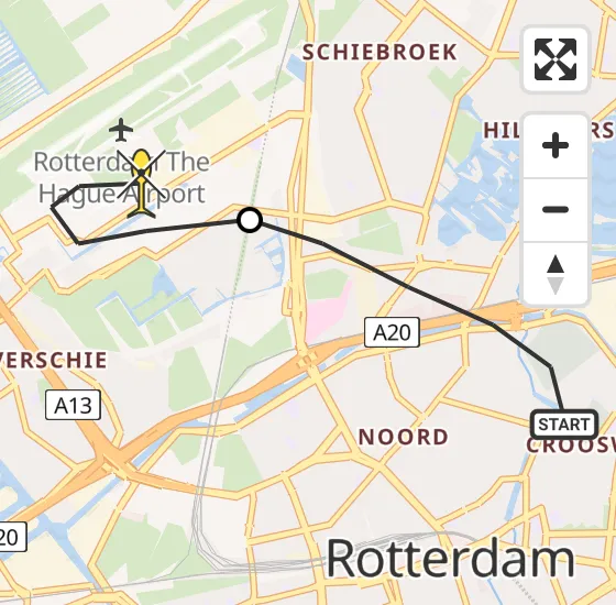 Vlucht Traumahelikopter PH-MAA van Rotterdam naar Rotterdam The Hague Airport op woensdag 18 september 2024 18:14