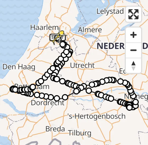 Vlucht Politiehelikopter PH-PXX van Schiphol naar Schiphol op woensdag 18 september 2024 19:35