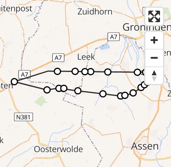 Vlucht Traumahelikopter PH-TTR van Groningen Airport Eelde naar Groningen Airport Eelde op donderdag 19 september 2024 17:09