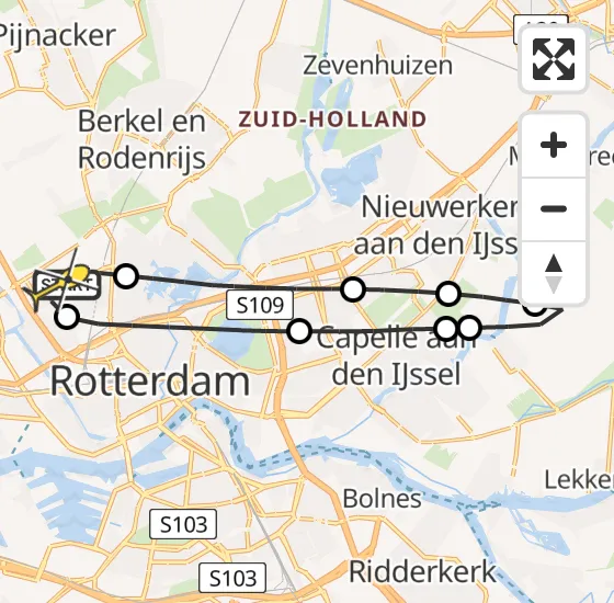 Vlucht Traumahelikopter PH-MAA van Rotterdam The Hague Airport naar Rotterdam The Hague Airport op zaterdag 21 september 2024 11:07