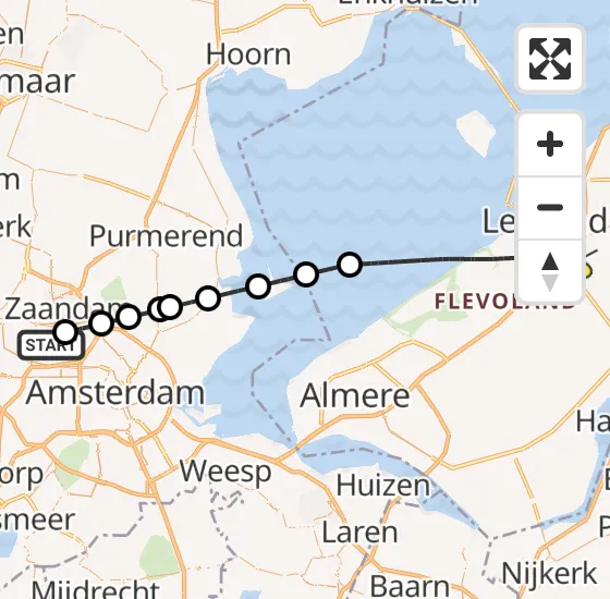 Vlucht Traumahelikopter PH-LLN van Amsterdam Heliport naar Lelystad op zaterdag 21 september 2024 12:53