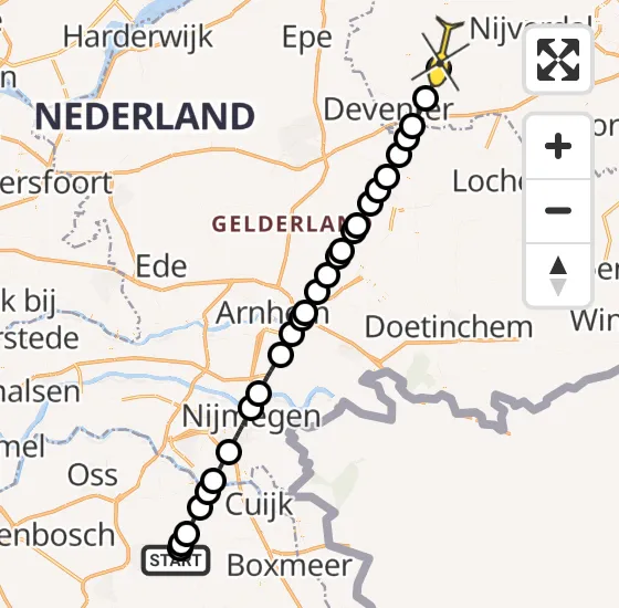 Vlucht Traumahelikopter PH-DOC van Vliegbasis Volkel naar Heeten op zaterdag 21 september 2024 13:14