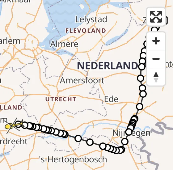 Vlucht Traumahelikopter PH-DOC van Zwolle naar Streefkerk op zaterdag 21 september 2024 14:32