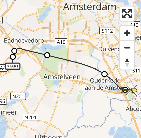 Vlucht Traumahelikopter PH-LLN van Luchthaven Schiphol naar Academisch Medisch Centrum (AMC) op zaterdag 21 september 2024 19:57