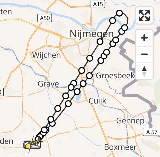 Vlucht Traumahelikopter PH-DOC van Vliegbasis Volkel naar Vliegbasis Volkel op zondag 22 september 2024 3:23