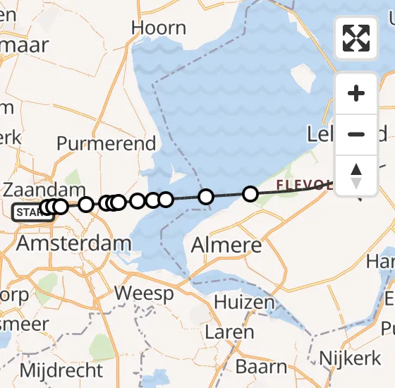 Vlucht Traumahelikopter PH-LLN van Amsterdam Heliport naar Lelystad Airport op zondag 22 september 2024 11:23