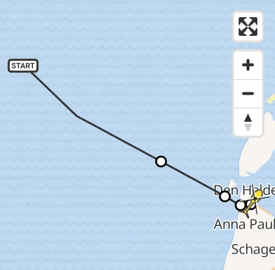 Vlucht Kustwachthelikopter PH-NCG van  naar Vliegveld De Kooy op zondag 22 september 2024 13:14