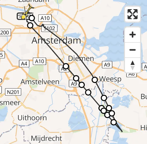 Vlucht Traumahelikopter PH-LLN van Amsterdam Heliport naar Amsterdam Heliport op zondag 22 september 2024 17:10