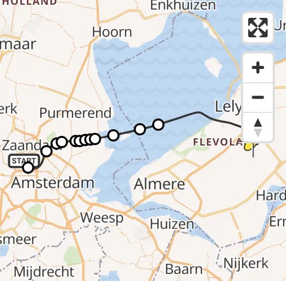 Vlucht Traumahelikopter PH-UMC van Amsterdam Heliport naar Lelystad Airport op maandag 23 september 2024 11:27