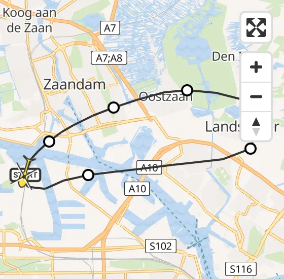 Vlucht Traumahelikopter PH-LLN van Amsterdam Heliport naar Amsterdam Heliport op maandag 23 september 2024 13:44