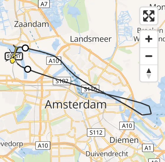 Vlucht Traumahelikopter PH-LLN van Amsterdam Heliport naar Amsterdam Heliport op maandag 23 september 2024 15:41