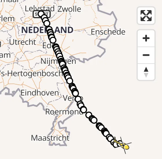 Vlucht Traumahelikopter PH-UMC van Lelystad Airport naar Sankt Augustin op dinsdag 24 september 2024 11:08