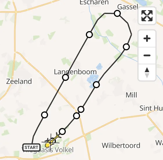 Vlucht Traumahelikopter PH-DOC van Vliegbasis Volkel naar Vliegbasis Volkel op dinsdag 24 september 2024 11:43