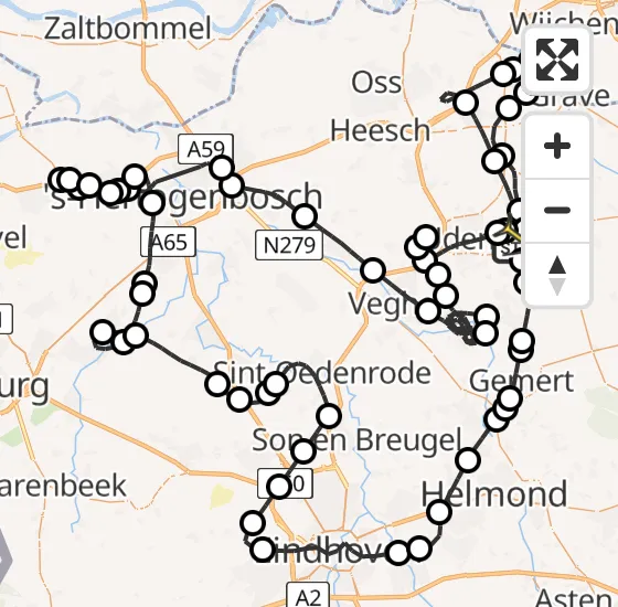 Vlucht Politiehelikopter PH-PXC van Vliegbasis Volkel naar Vliegbasis Volkel op dinsdag 24 september 2024 16:18