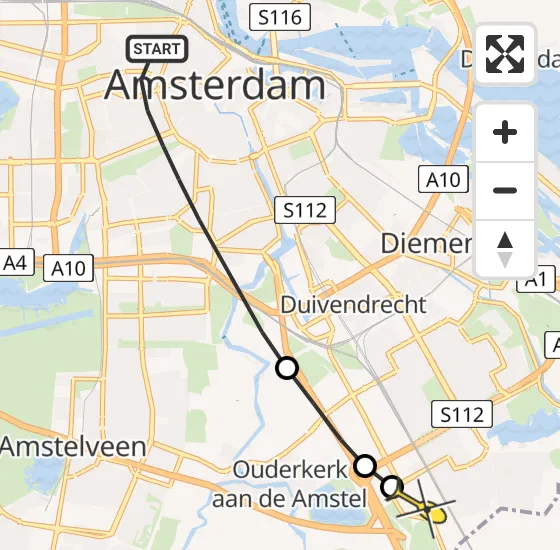 Vlucht Traumahelikopter PH-LLN van Amsterdam naar Academisch Medisch Centrum (AMC) op dinsdag 24 september 2024 17:00