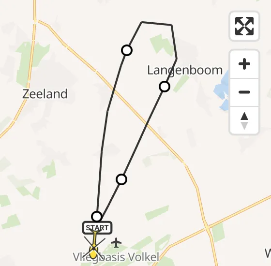 Vlucht Traumahelikopter PH-DOC van Vliegbasis Volkel naar Vliegbasis Volkel op dinsdag 24 september 2024 19:00