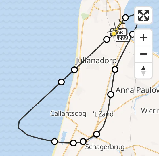 Vlucht Kustwachthelikopter PH-SAR van Vliegveld De Kooy naar Vliegveld De Kooy op dinsdag 24 september 2024 22:39