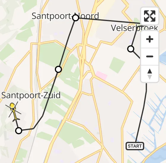 Vlucht Politiehelikopter PH-PXB van Haarlem naar Bloemendaal op woensdag 25 september 2024 9:26