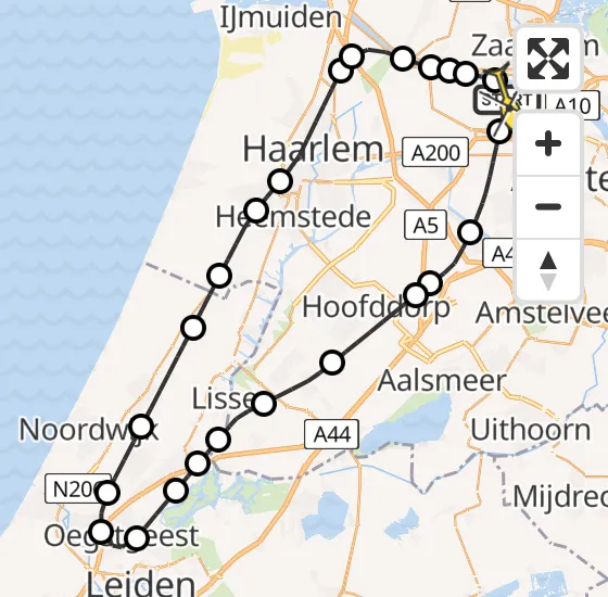 Vlucht Traumahelikopter PH-LLN van Amsterdam Heliport naar Amsterdam Heliport op woensdag 25 september 2024 14:01