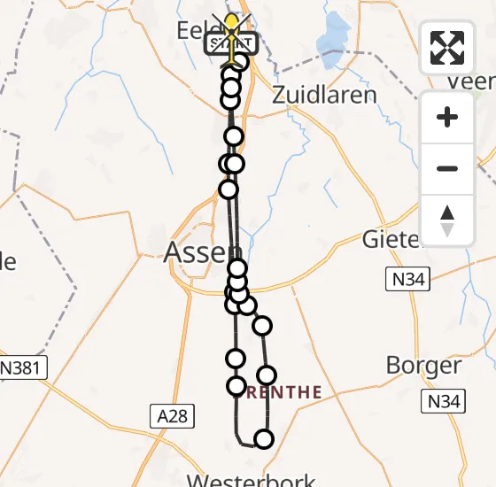 Vlucht Traumahelikopter PH-TTR van Groningen Airport Eelde naar Groningen Airport Eelde op woensdag 25 september 2024 14:17