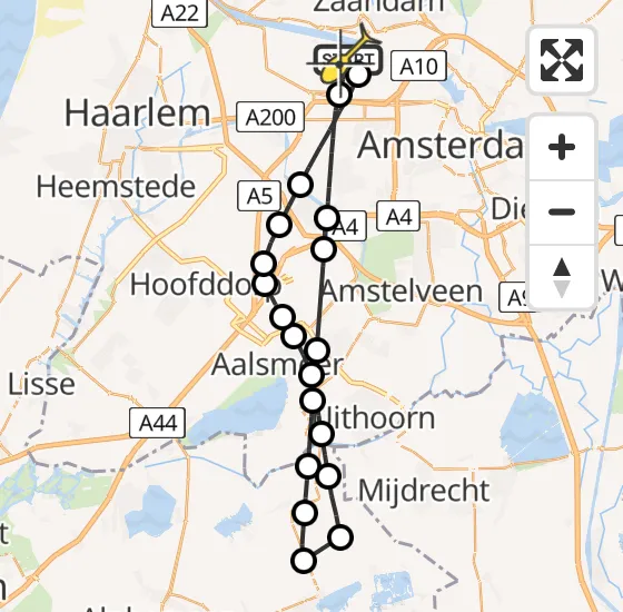 Vlucht Traumahelikopter PH-LLN van Amsterdam Heliport naar Amsterdam Heliport op woensdag 25 september 2024 18:27