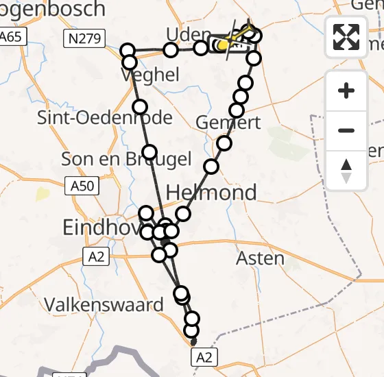 Vlucht Politiehelikopter PH-PXC van Vliegbasis Volkel naar Vliegbasis Volkel op woensdag 25 september 2024 18:27