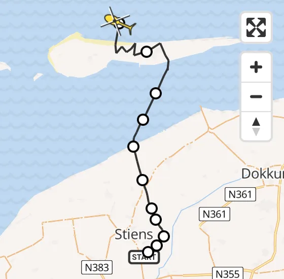 Vlucht Ambulancehelikopter PH-OOP van Jelsum naar  op donderdag 26 september 2024 4:42