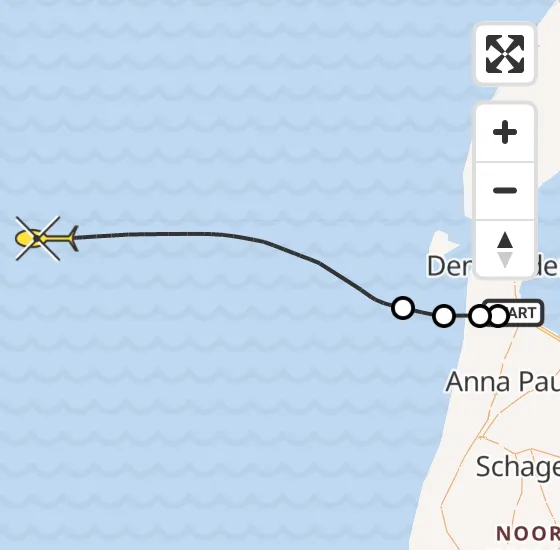 Vlucht Kustwachthelikopter PH-SAR van Vliegveld De Kooy naar  op donderdag 26 september 2024 9:03