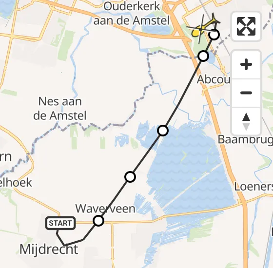 Vlucht Traumahelikopter PH-LLN van Mijdrecht naar Academisch Medisch Centrum (AMC) op donderdag 26 september 2024 9:42