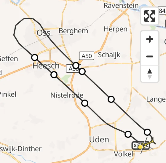 Vlucht Traumahelikopter PH-DOC van Vliegbasis Volkel naar Vliegbasis Volkel op donderdag 26 september 2024 12:22