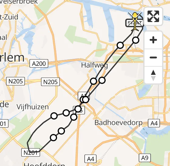 Vlucht Traumahelikopter PH-LLN van Amsterdam Heliport naar Amsterdam Heliport op donderdag 26 september 2024 19:14