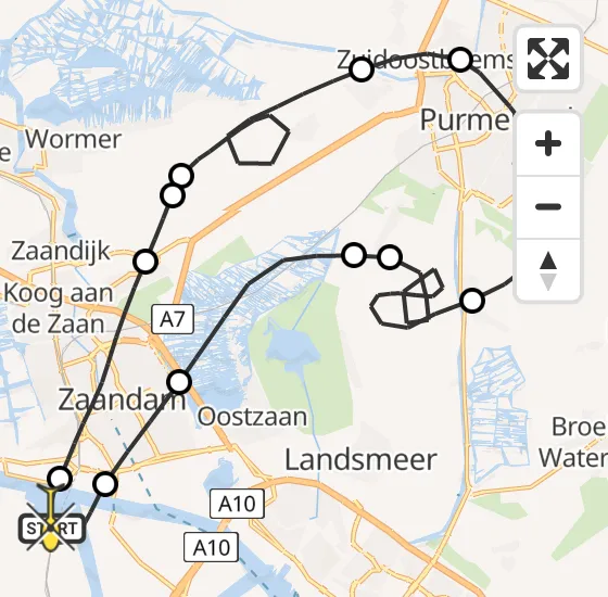 Vlucht Traumahelikopter PH-LLN van Amsterdam Heliport naar Amsterdam Heliport op donderdag 26 september 2024 21:27